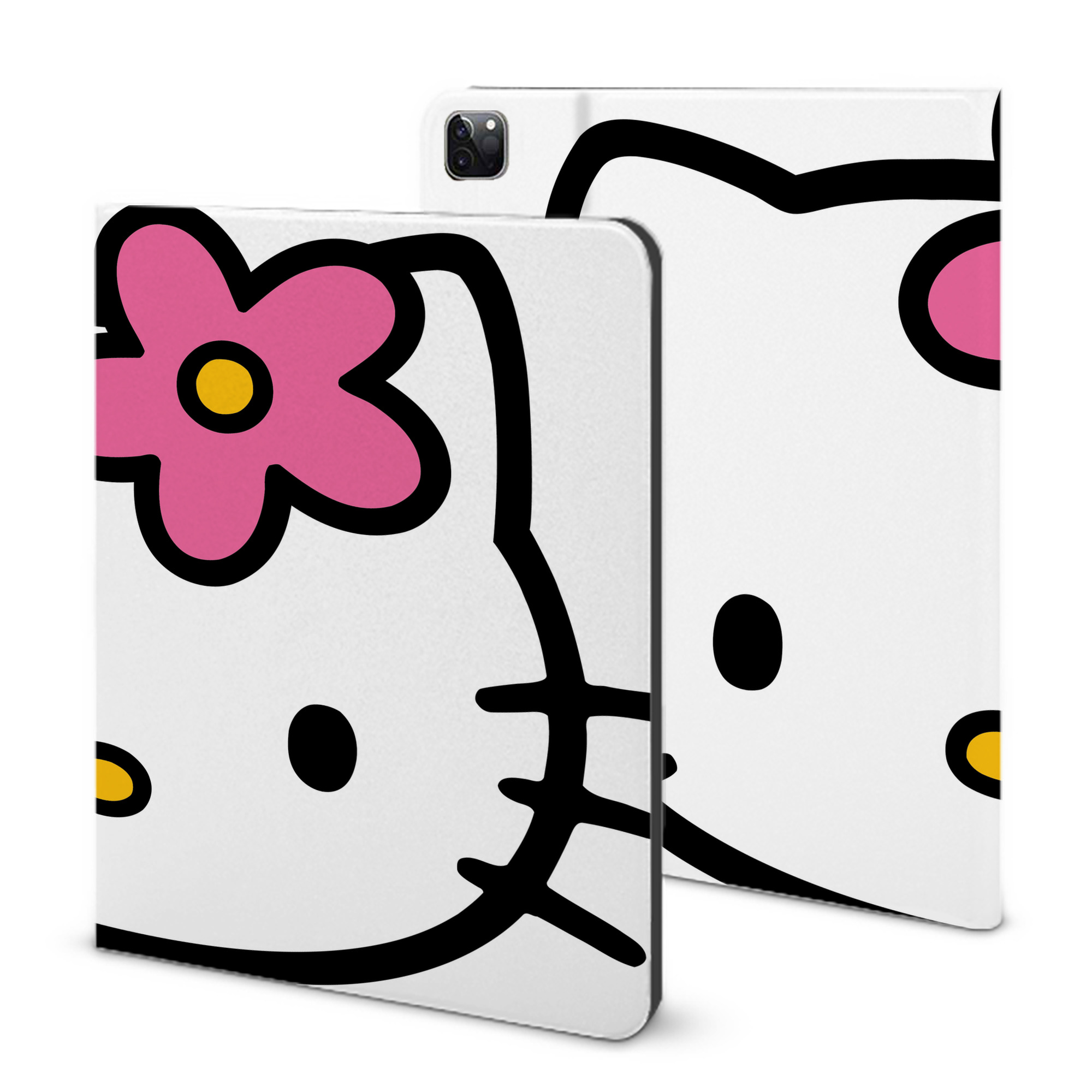 （画像用） Hello Kitty ハローキティ IPad ケース ブック型 PUレザー TPU 耐衝撃 軽量 薄型 ペン収納なし 全面保護 IPad 各モデル対応